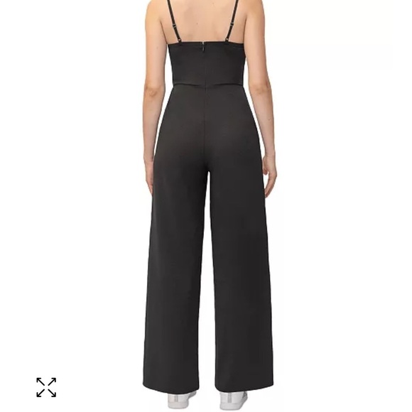 Dylan Ryan NYC Black Fitted Bodice Bustier Wide Leg Sleeveless Jumpsuit Size S - Picture 2 of 11